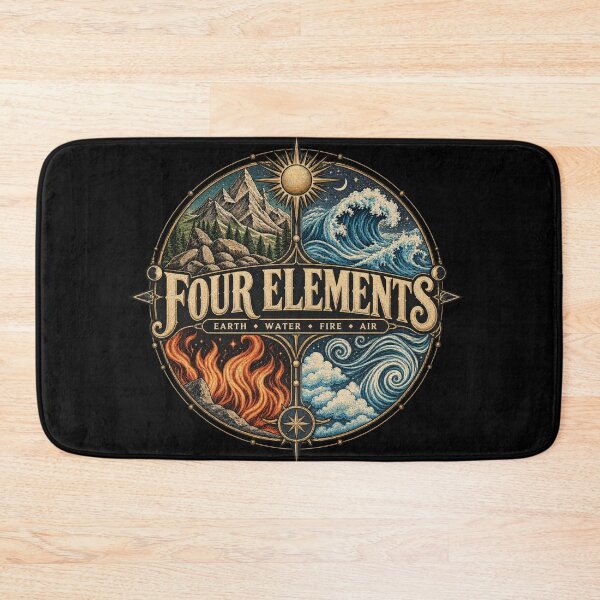 Item preview, Four Elements Vintage Adventure T-Shirt | Earth Water Fire Air Retro Nature Design designed and sold by Fanverse Merchandise.