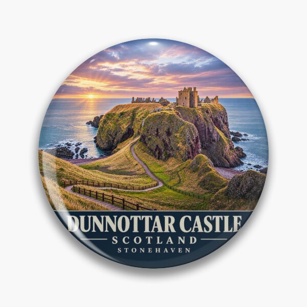 Item preview, Dunnottar Castle Scotland Sticker Aberdeenshire Coastal Travel Landmark designed and sold by ArcanePrintsxo.