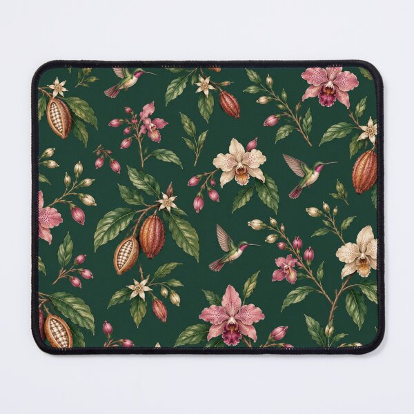 Item preview, Ecuador Botanical Garden – Orchids, Cacao & Hummingbirds Pattern designed and sold by HO•Designs.