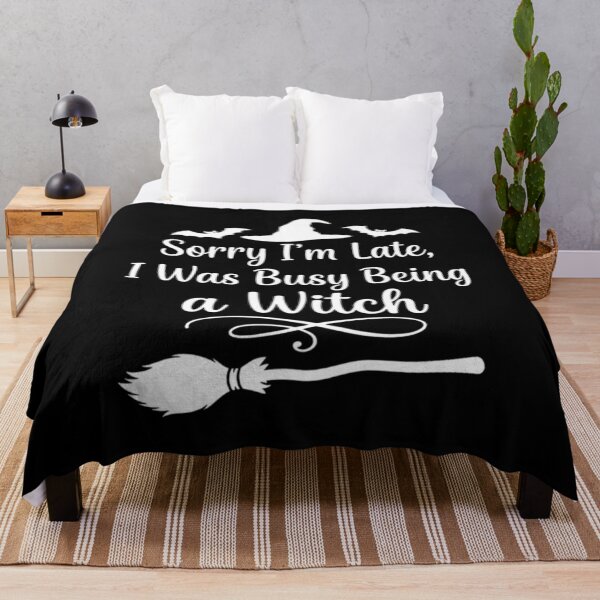 Item preview, Sorry I'm Late, I Was Busy Being a Witch, Funny Halloween designed and sold by CloudyPress.