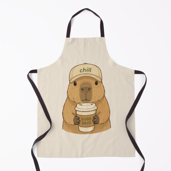 Item preview, Capybara Cartoon with Coffee Chill Good Days designed and sold by stylishdzign.