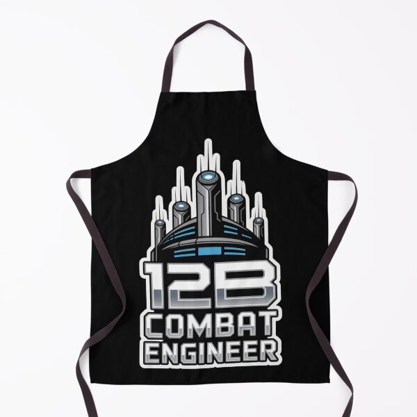 Item preview, 12B Combat Engineer — Futuristic Multi‑Tower Tech Emblem U.S. Army MOS Military Engineering Graphic White Outline designed and sold by GFamilyC.