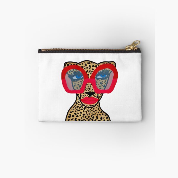 Item preview, Chic Cheetah with Red Glasses and Lips designed and sold by DailyDoodlesBySumbul.