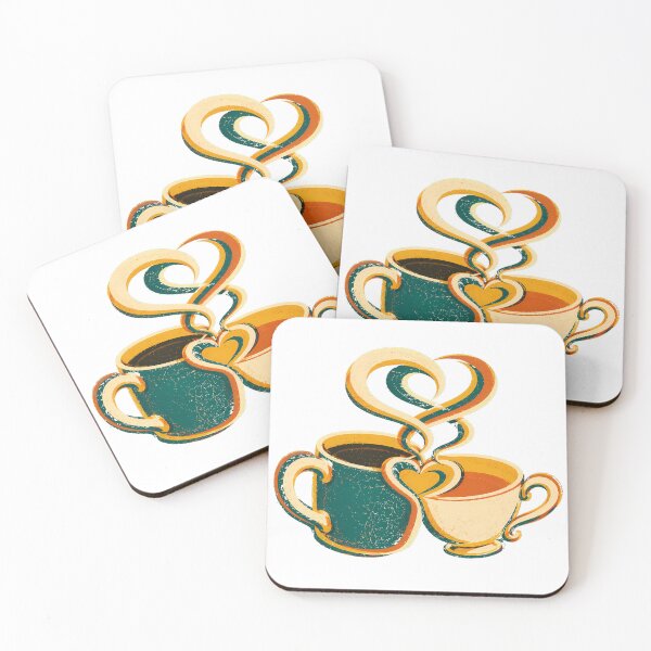 Item preview, Coffee Couple Intertwining Steam Heart Cozy Partners designed and sold by nortowelcomics.