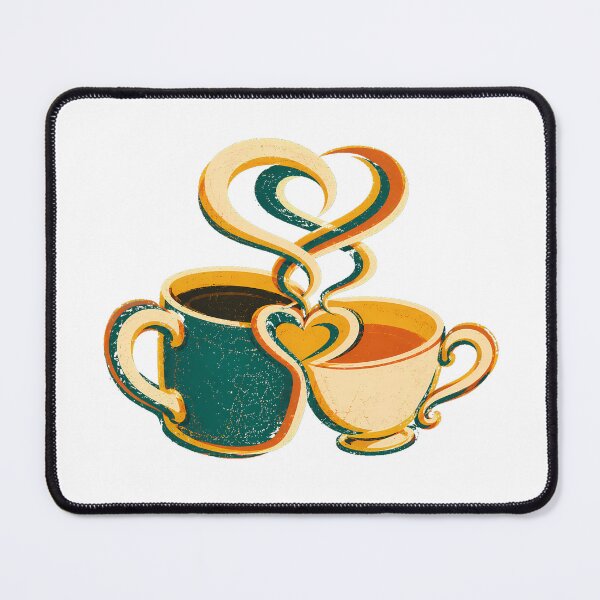 Item preview, Coffee Couple Intertwining Steam Heart Cozy Partners designed and sold by nortowelcomics.