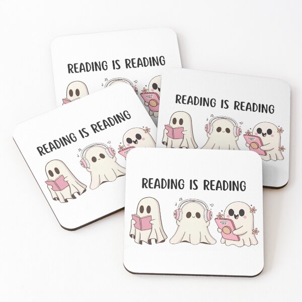 Item preview, Reading Is Reading Cute Ghosts Audiobook Ebook Paper Book Halloween designed and sold by Moad Fahim.