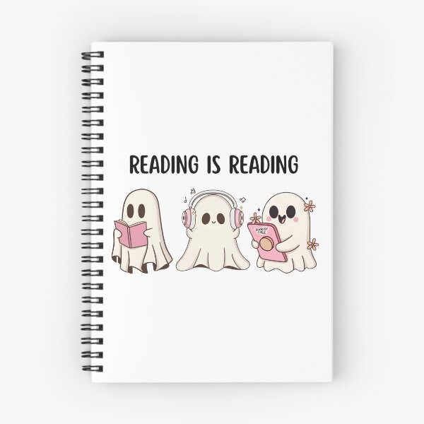 Item preview, Reading Is Reading Cute Ghosts Audiobook Ebook Paper Book Halloween designed and sold by Moad Fahim.