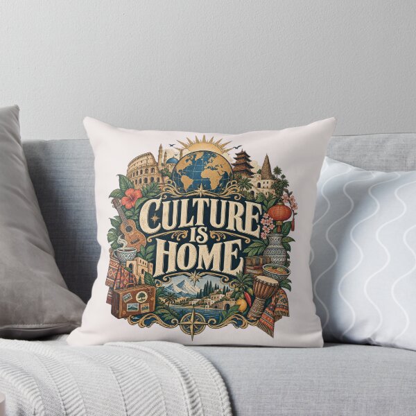 Item preview, Culture Is Home T-Shirt | Vintage Travel World Culture Diversity Graphic designed and sold by Fanverse Merchandise.