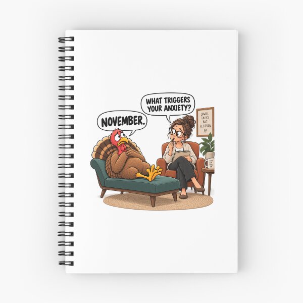 Item preview, Funny Thanksgiving Turkey Therapy – November Anxiety designed and sold by EwelinaBa.