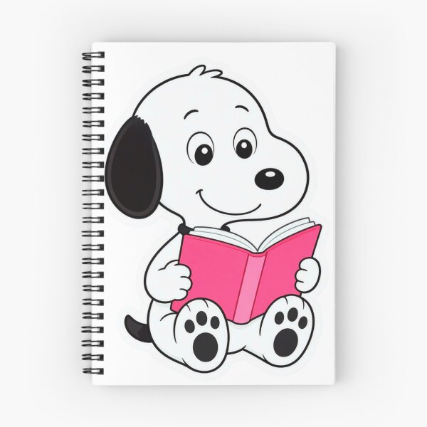 Item preview, Cute White Puppy Reading a Pink Book designed and sold by ExploreAura Studio.