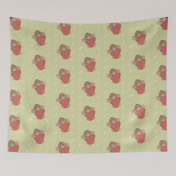 Item preview, Cute Pastel Baby Monkey with Strawberry | Kawaii Animal Illustration designed and sold by Hille Stickers.