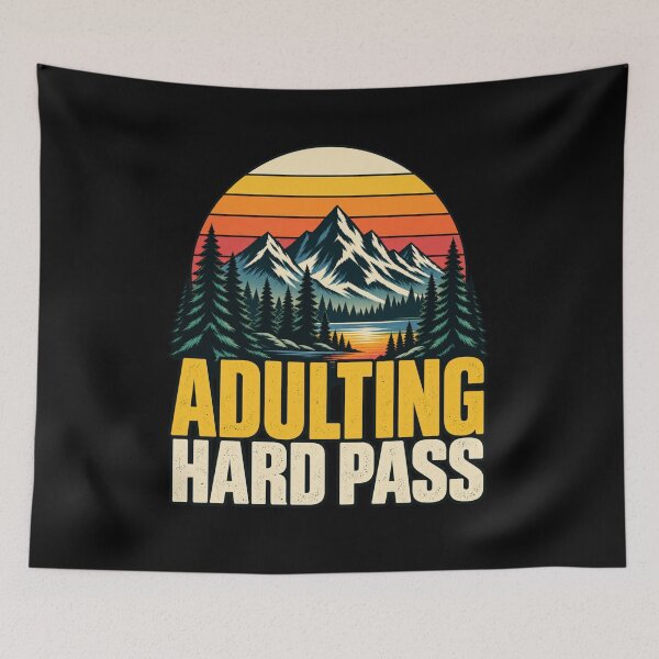 Item preview, Adulting Hard Pass Responsibility Mood Struggles T-Shirt – Funny Adulting Gift, Sarcastic Life Graphic designed and sold by Trendably.