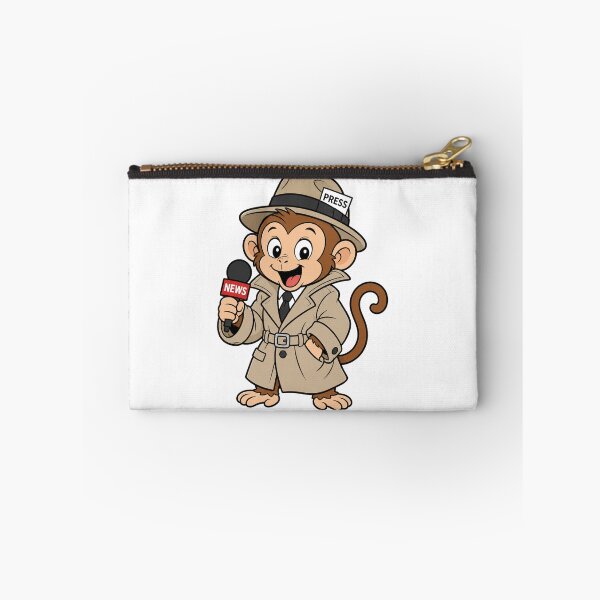 Item preview, Funny Monkey News Reporter – Press Journalist Cartoon designed and sold by Nubian Style.