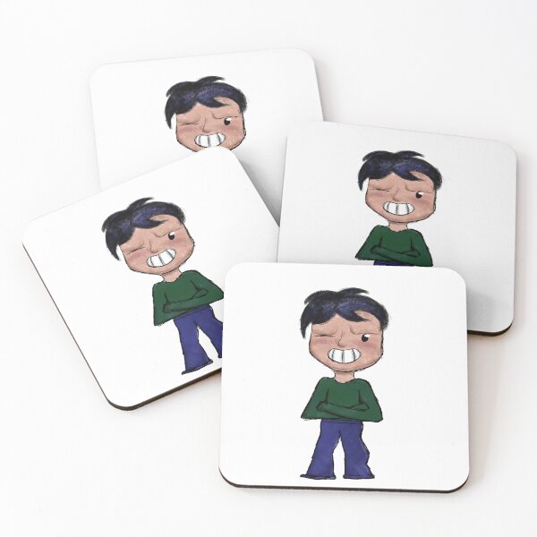 Item preview, Cute Confident Cartoon Boy – Winking Character Sticker Art designed and sold by davidmalec.