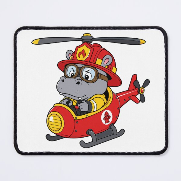 Item preview, Firefighter Hippo – Rescue Helicopter - Ready for a rescue mission! designed and sold by Nubian Style.