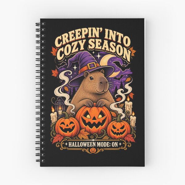 Item preview, Creepin Into Cozy Season Capybara Witch designed and sold by RatherCreative.
