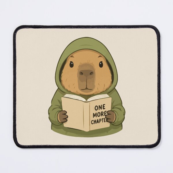 Item preview, Capybara Cartoon Reading Book One More Chapter  designed and sold by stylishdzign.