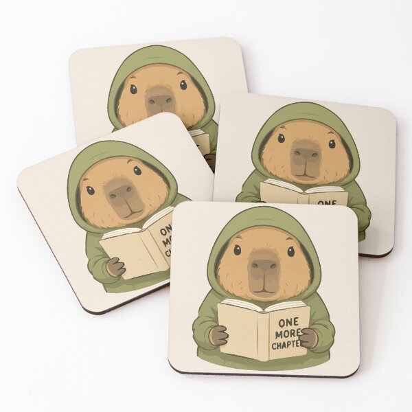 Item preview, Capybara Cartoon Reading Book One More Chapter  designed and sold by stylishdzign.