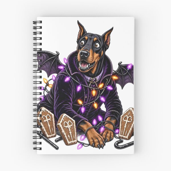 Item preview, Cute Vampire Doberman with Coffin Biscuits and Fairy Lights designed and sold by CraftyValley.