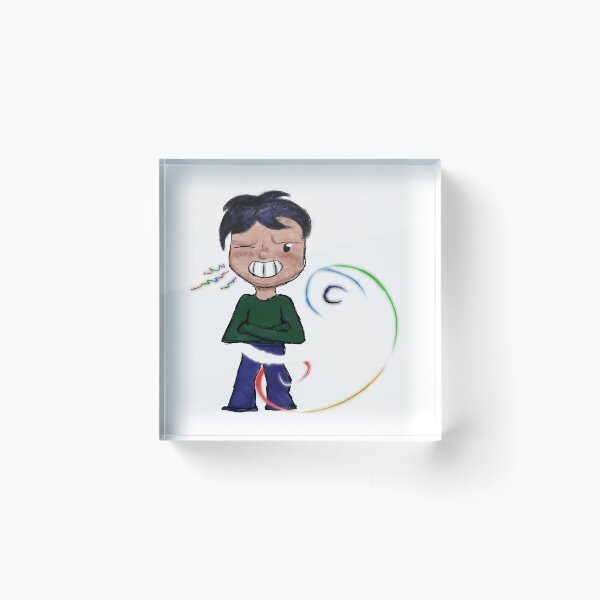 Item preview, Cute Cartoon Boy with Magic Swirl Effect – Sticker Art designed and sold by davidmalec.