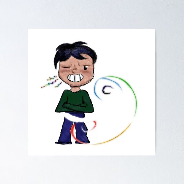 Item preview, Cute Cartoon Boy with Magic Swirl Effect – Sticker Art designed and sold by davidmalec.