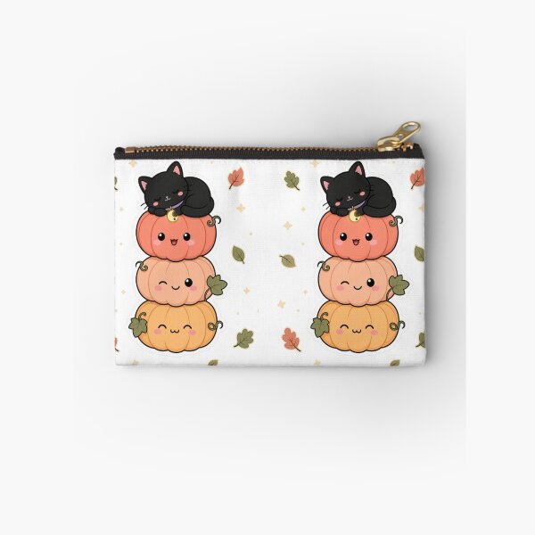 Item preview, Kawaii Pumpkin Cat Stack – Cute Black Cat on Pumpkins designed and sold by Artxotic Studio.