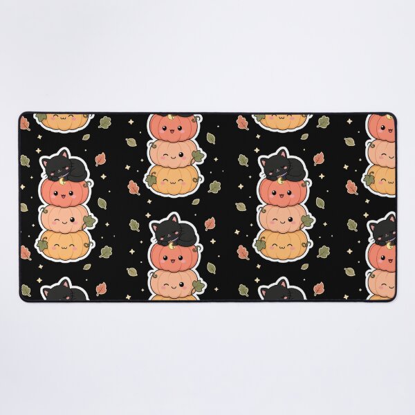 Item preview, Kawaii Pumpkin Cat Stack – Cute Black Cat on Pumpkins designed and sold by Artxotic Studio.