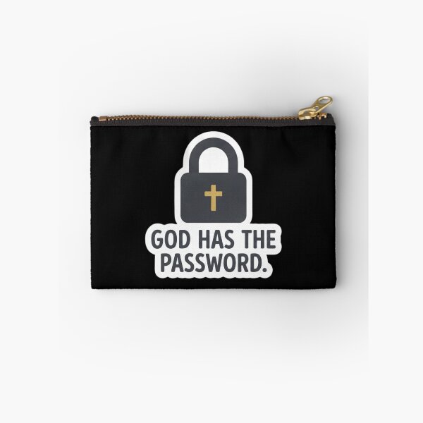 Item preview, God Has The Password - Funny Christian Phrase with Lock designed and sold by MantoSagrado.
