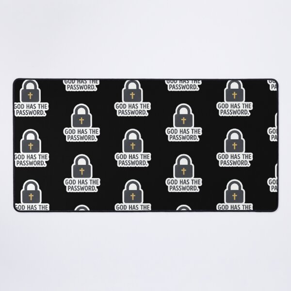 Item preview, God Has The Password - Funny Christian Phrase with Lock designed and sold by MantoSagrado.