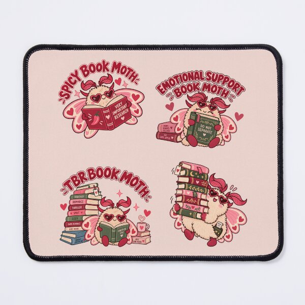 Item preview, Book Moth Sticker Pack – Funny Book Lover Reading Moths designed and sold by SnugbugStudios.