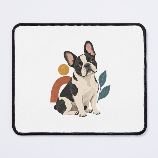 Item preview, Mid-Century French Bulldog – Retro Geometric Frenchie Art designed and sold by Bohospiritart.