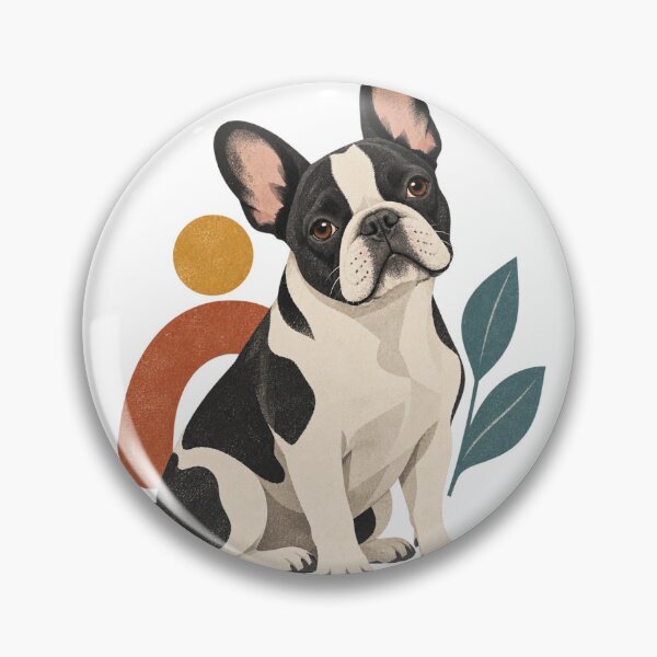 Item preview, Mid-Century French Bulldog – Retro Geometric Frenchie Art designed and sold by Bohospiritart.