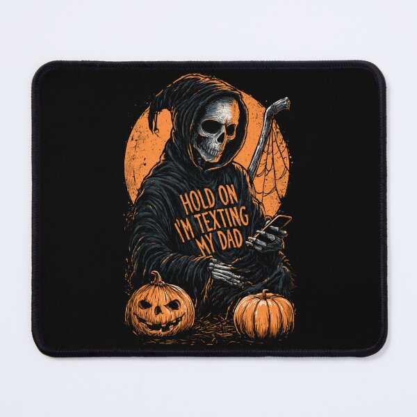 Item preview, Hold On I'm Texting My Dad – Funny Halloween Dark Humor Skeleton designed and sold by DyzioSupply.