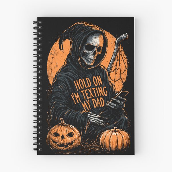 Item preview, Hold On I'm Texting My Dad – Funny Halloween Dark Humor Skeleton designed and sold by DyzioSupply.