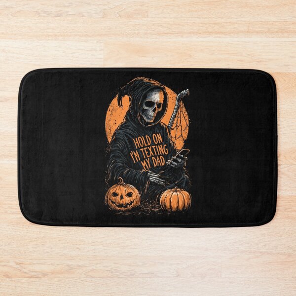 Item preview, Hold On I'm Texting My Dad – Funny Halloween Dark Humor Skeleton designed and sold by DyzioSupply.