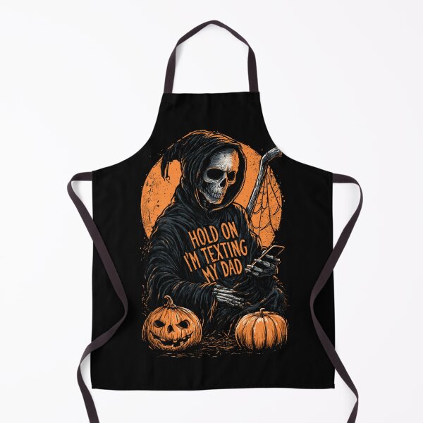 Item preview, Hold On I'm Texting My Dad – Funny Halloween Dark Humor Skeleton designed and sold by DyzioSupply.
