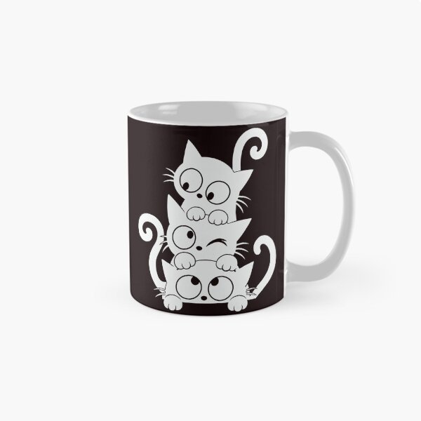 Item preview, Three Stacked Cats – Funny Cat Tower Design designed and sold by ArtPer-design.