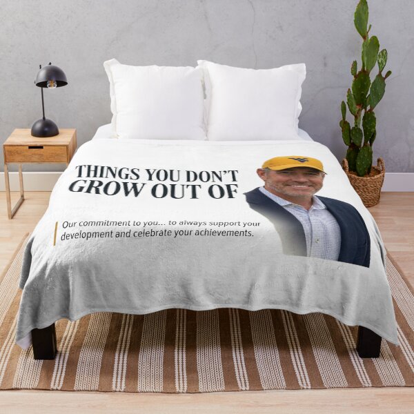 Item preview, Funny Things You Don't Grow Out Of WVU Neal Brown Meme Graphic designed and sold by Designart68.
