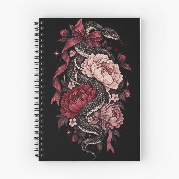 Item preview, Dark Coquette Snake and Peonies designed and sold by 966 A.D..