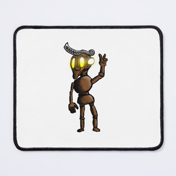 Item preview, Robotic Puppet Character with Glowing Eyes – Fantasy Sticker Art designed and sold by davidmalec.