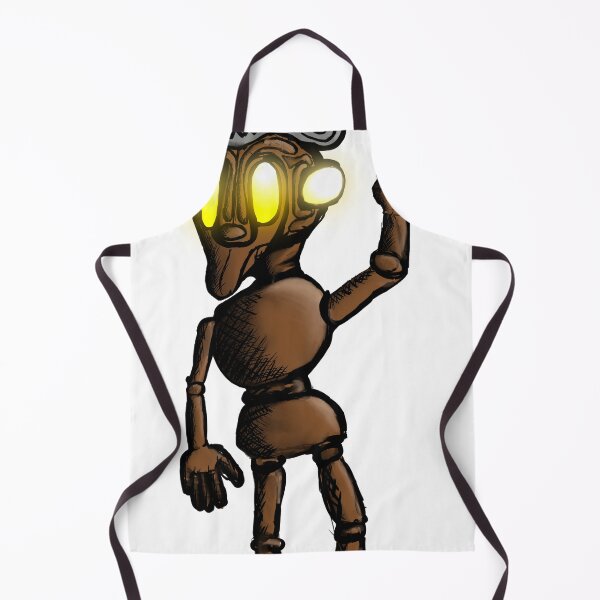Item preview, Robotic Puppet Character with Glowing Eyes – Fantasy Sticker Art designed and sold by davidmalec.
