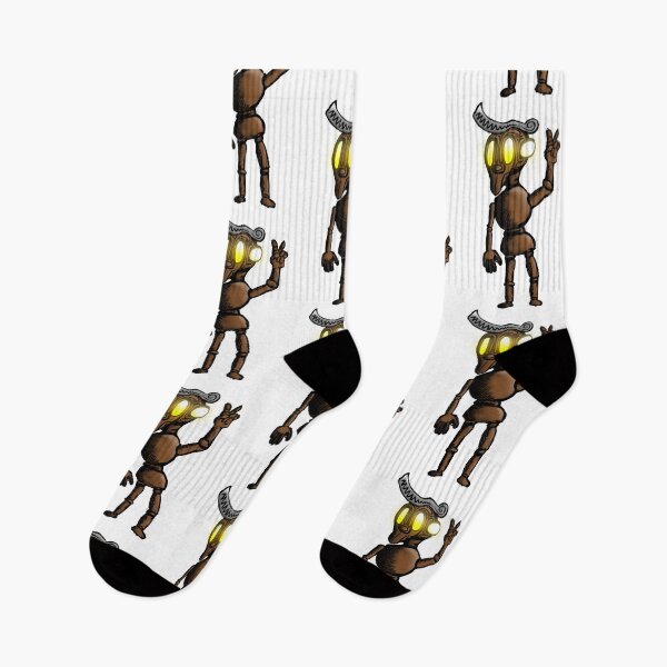 Item preview, Robotic Puppet Character with Glowing Eyes – Fantasy Sticker Art designed and sold by davidmalec.
