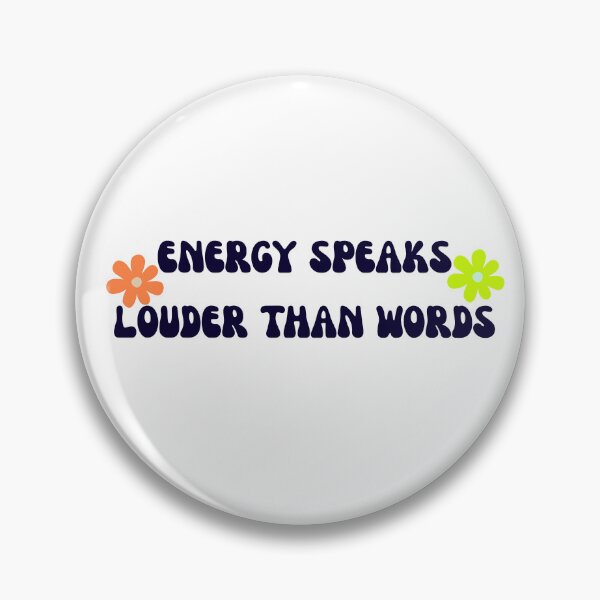 Item preview, Energy Speaks Louder Than Words Retro Typography designed and sold by Pamthedesigner.