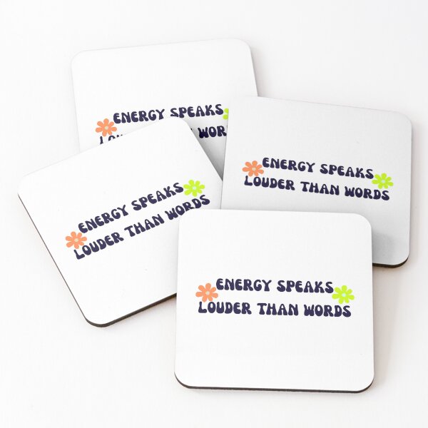 Item preview, Energy Speaks Louder Than Words Retro Typography designed and sold by Pamthedesigner.
