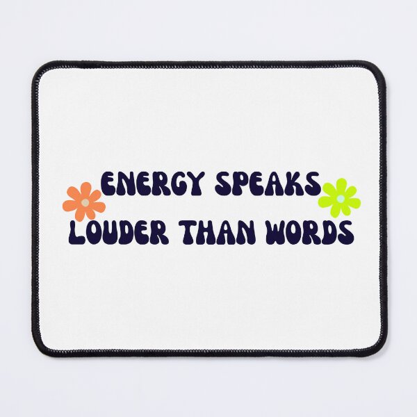 Item preview, Energy Speaks Louder Than Words Retro Typography designed and sold by Pamthedesigner.