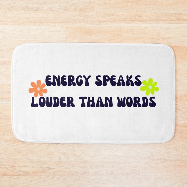 Item preview, Energy Speaks Louder Than Words Retro Typography designed and sold by Pamthedesigner.
