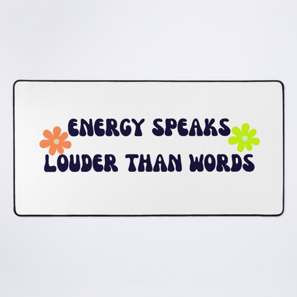 Item preview, Energy Speaks Louder Than Words Retro Typography designed and sold by Pamthedesigner.