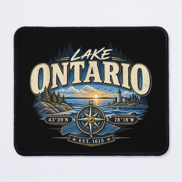 Item preview, Lake Ontario EST 1615 Retro Vintage Stripe for Men Women designed and sold by Nannythenimfa.