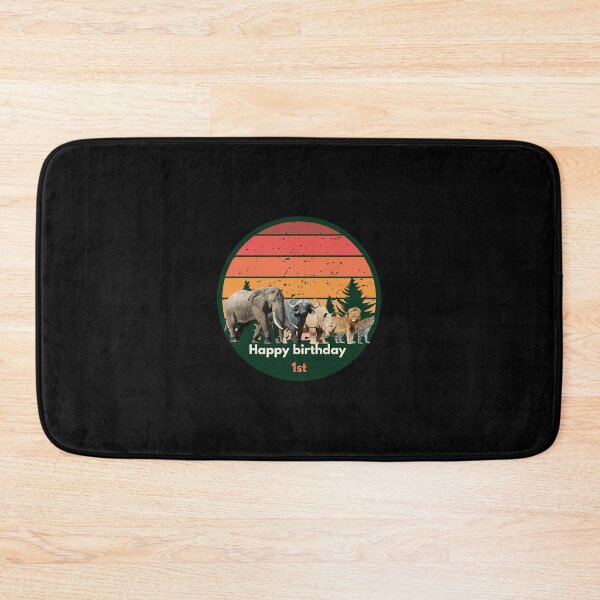 Item preview, Big Five Safari Sunset 1st Birthday - African Wildlife Retro Design designed and sold by Weather gifts .