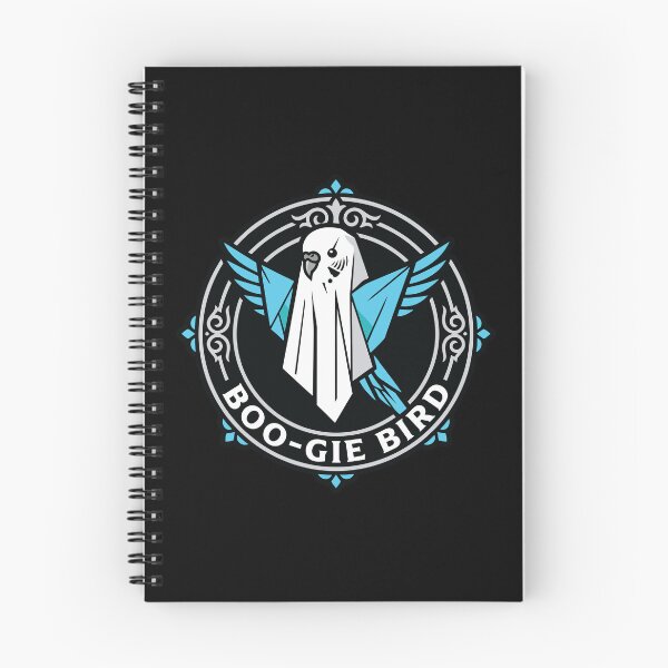 Item preview, Geometric Ghost Parakeet Boo-Gie Bird Emblem Art designed and sold by ZUMERI.